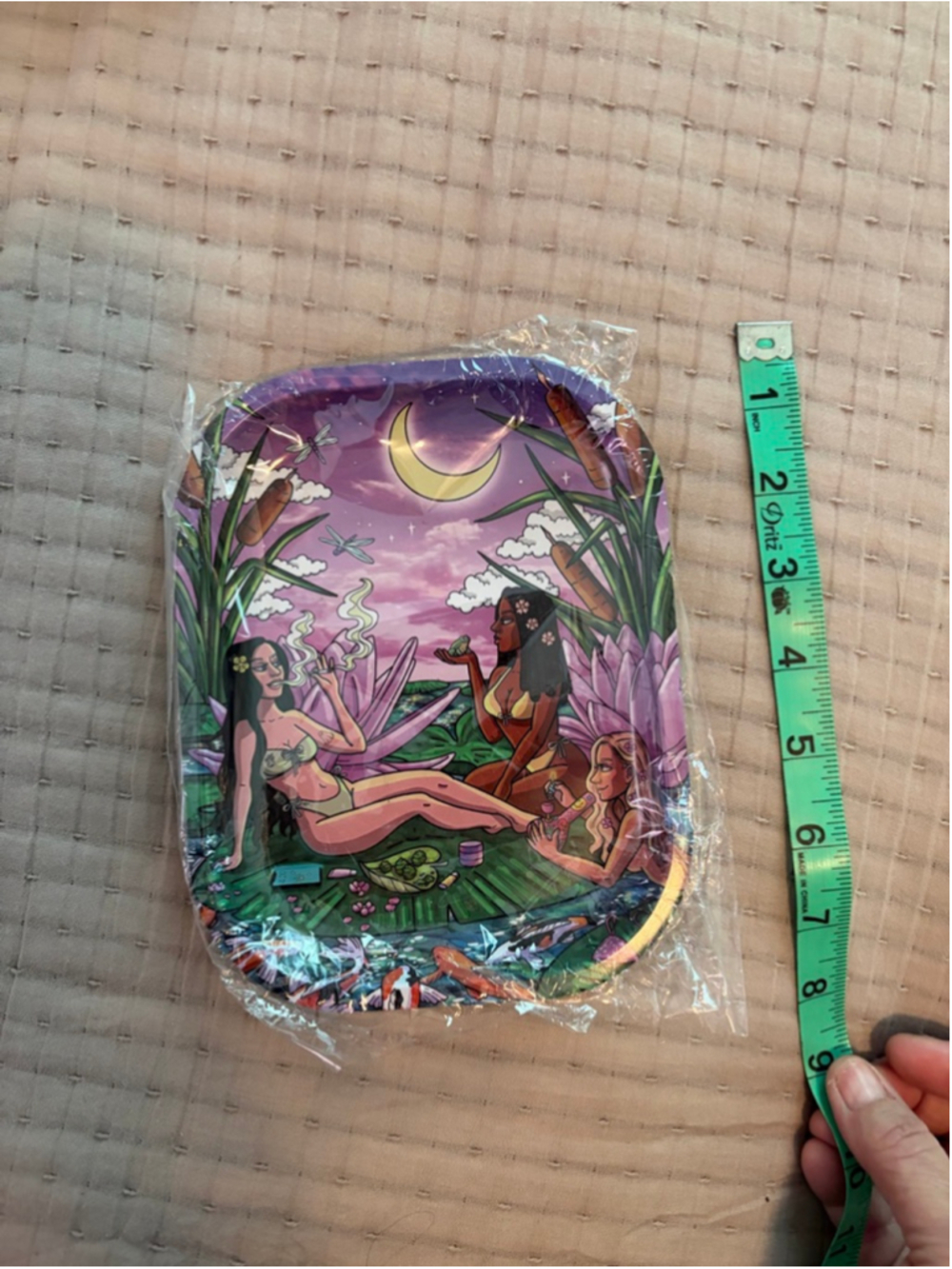 Unisex Unbranded Serveware Rolling Tray One Size Purple Green